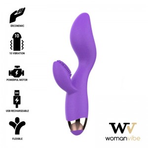 Rabbit vibrator with stimulating design DONNA by WOMANVIBE