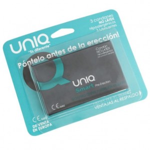 Latex SMART pre-erection-free condoms 3 units by UNIQ