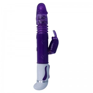 Purple ESTUARD rabbit vibrator with rotation and up-and-down motion by INTENSE