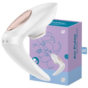 Air pulse stimulator and vibrator for couples Air Pulse Pro 4 Couples by SATISFYER