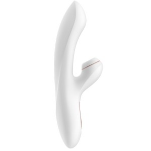 Rabbit vibrator with air stimulator PRO+ G-Spot White by SATISFYER