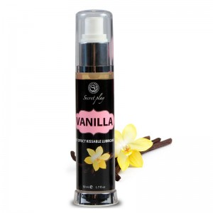 Lubrificante e olio massaggi 2 in 1 al gusto di vaniglia con effetto calore 50 ml di SECRETPLAY