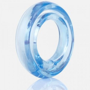 Double phallic and testicular ring RING O2 Blue by SCREAMING O