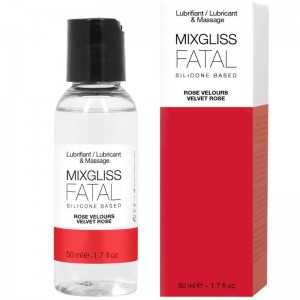 Lubrificante e olio massaggi FATAL base silicone al profumo di rose 50 ml di MIXGLISS