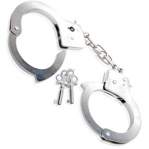 Metal handcuffs from the FETISH FANTASY series by PIPEDREAM