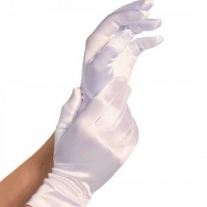 White satin gloves One size fits all from LEG AVENUE