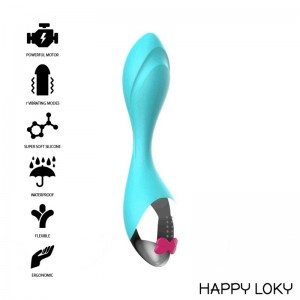 Vibrator and massager MINI FUN Turquoise by HAPPY LOKY