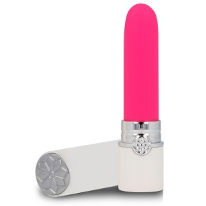 Mini vibratore a forma di rossetto CLEO Bianco/Rosa di LIPS STYLE