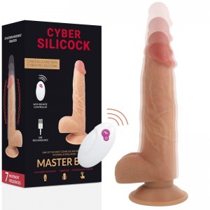 Realistic vibrating dildo with up and down movement and remote control MASTER BEN by CYBER SILICOCK