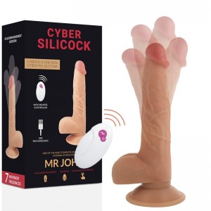 Realistic cock with rotation and up and down movement with remote control MR JOHN by CYBER SILICOCK