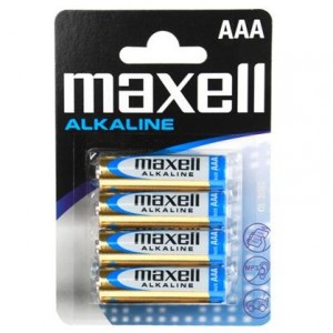 Batterie alcaline mini-stilo AAA 4 unità di MAXELL
