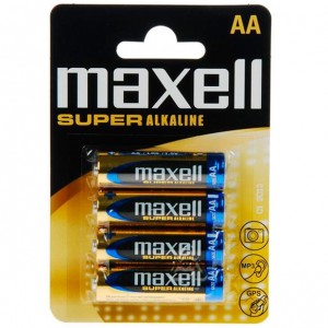 Batterie Super alcaline stilo AA LR6 Blister da 4 unità di MAXELL