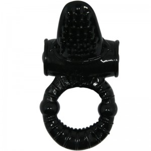 SWEET RING Black vibrating bullet cock ring by BAILE