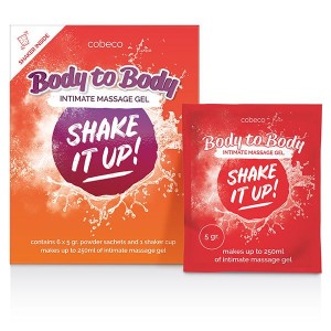 Sachets of powder to create "SHAKE IT UP" massage gel 30g by COBECO
