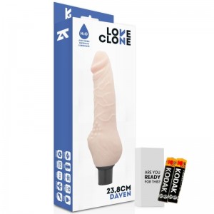 "DAVEN" 23.8 cm self-lubricating realistic vibrator by LOVECLONE