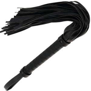 Black faux leather flogger 42 cm by DARKNESS