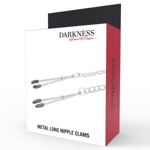 Long metal nipple clamps from DARKNESS