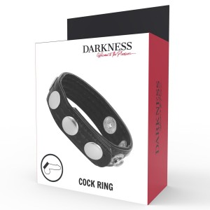 Adjustable leather phallic ring by DARKNESS