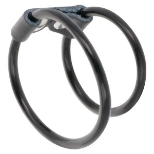 Double black metal phallic ring from DARKNESS