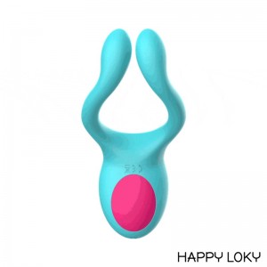 Multi vibrator with remote control FUNNY FROG by HAPPY LOKY