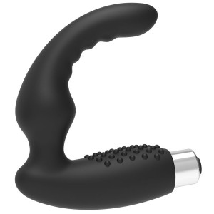 Black rechargeable P-Spot anal vibrator from addicted toys