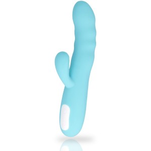 EIFFEL Turquoise Rabbit and G-Spot Vibrator with Rotation by MIA