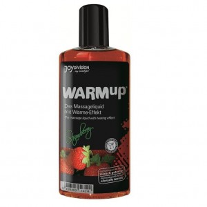 Olio da massaggio WARMup all'aroma di fragola con effetto riscaldante di JOIDIVISION