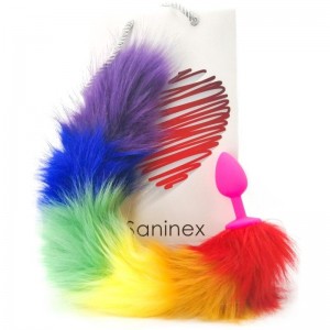 Rainbow tail anal plug from SANINEX