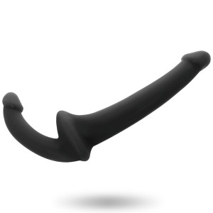 Black Strapless Dildo with S-Shape in Soft Material by ADDICTED TOYS