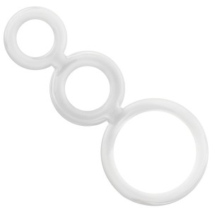 Triple transparent TPR phallic ring from ADDICTED TOYS