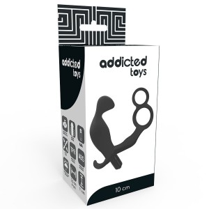 Vibrating anal plug with double phallic ring from Addicted Toys
