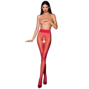 Red Crotchless Tights Model TIOPEN 001 Size 3/4 by PASSION WOMAN