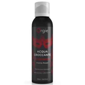Strawberry-scented "Acqua Croccante" moisturizing massage foam 150 ml by ORGIE