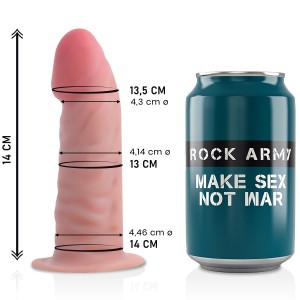 TIGER 14 x 4.5 cm dual density realistic penis dildo by ROCK ARMY