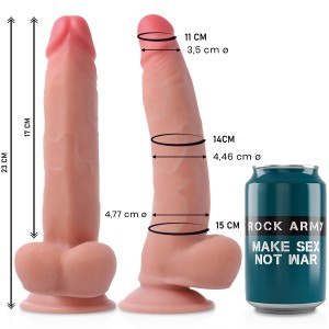 LEOPARD 23 x 4.7 cm double density realistic penis dildo by ROCK ARMY