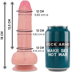MUSTANG 18 cm silicone realistic penis dildo by ROCK ARMY