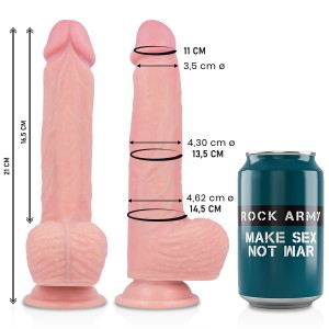 SPITFIRE 21cm silicone realistic penis dildo by ROCK ARMY
