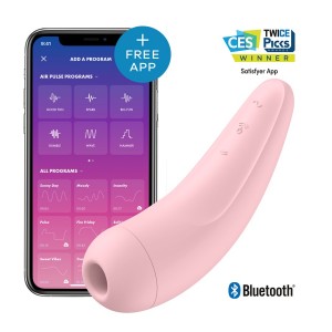 Pulsed air stimulator and vibrator CURVY 2+ Pink by SATISFYER