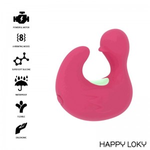 Stimolatore clitoride da dito DUCKY Rosa di HAPPY LOKY