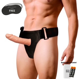 STRAP-ON hollow with vibration 15 X 4.5 cm "BENNY" by HARNESS ATTRACTION