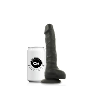 Realistic cock dildo 18 cm articulated in black dual-density silicone by COCK MILLER