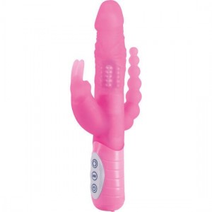 Rabbit vibrator with anal stimulator SLIMINE TRIPLE PLAY by SEVENCREATIONS