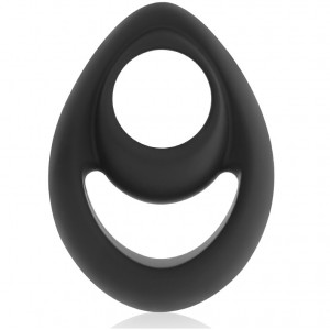 Flexible phallic and testicular ring "PR14" Black by Powering