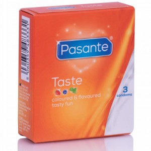 Taste flavored condoms 3 units by PASANTE