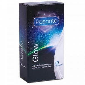 Glow fluorescent condoms 12 units by PASANTE