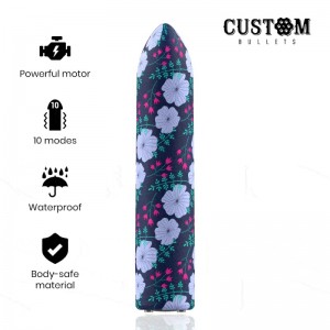 Celestial floral patterned mini vibrator from CUSTOM BULLETS