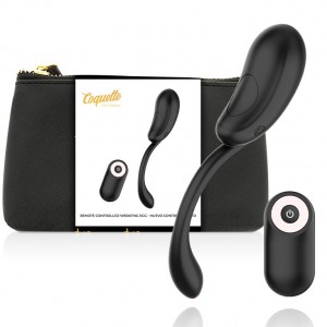 Black/Gold vibrating ovule with remote control by COQUETTE