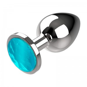 Plug anale in metallo Taglia M con gemma Blu di COQUETTE
