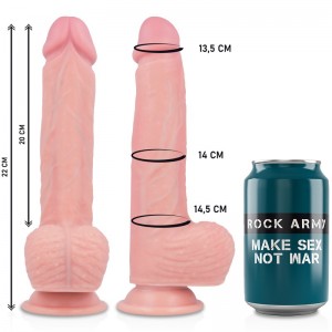 Realistic vibrating phallus with rotation function "HAWK" 22 cm by ROCK ARMY
