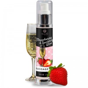 Strawberry and sparkling wine aroma massage oil 50 ml by SECRETPLAY